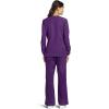 WonderWink Women’s Four-Stretch Sporty Button Front Scrub Jacket(Electric Violet)