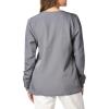 WonderWink Women’s Four-Stretch Sporty Button Front Scrub Jacket(Pewter)