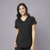 WonderWink Women’s Moto V-Neck Scrub Top(Black)