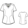 WonderWink Women’s Moto V-Neck Scrub Top(Wine)