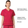 WonderWink Women’s Origins Bravo Scrub Top(Red)