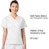 WonderWink Women’s Origins Bravo Scrub Top(White)