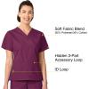 WonderWink Women’s Origins Bravo Scrub Top(Wine)