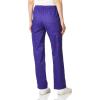 WonderWink Women’s Petite-Plus-Size Wonderwork Straight Leg Cargo Scrub Pant(Grape)