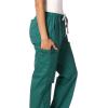 WonderWink Women’s Petite-Plus-Size Wonderwork Straight Leg Cargo Scrub Pant(Hunter)