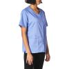 WonderWink Women’s Wonderwork Short Sleeve Snap Jacket(Ceil Blue)