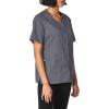 WonderWink Women’s Wonderwork Short Sleeve Snap Jacket(Pewter)