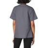 WonderWink Women’s Wonderwork Short Sleeve Snap Jacket(Pewter)