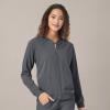 WonderWink womens Bomber Jacket(Pewter)