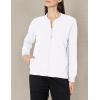 WonderWink womens Bomber Jacket(White)