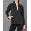 WonderWink womens Fleece Full-zip Jacket(Black)