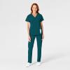 WonderWink womens Women’s Flat Front Cargo Scrub Pant(Caribbean Blue)