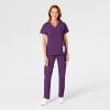 WonderWink womens Women’s Flat Front Cargo Scrub Pant(Eggplant)