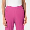WonderWink womens Women’s Flat Front Cargo Scrub Pant(Hot Pink)
