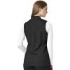 WonderWink womens Womens Utility Zip Front Fashion VestVest(Black)