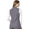 WonderWink womens Womens Utility Zip Front Fashion VestVest(Pewter)
