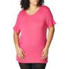 Layers Women’s Silky Knit Short Sleeve Tee(Hot Pink)