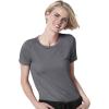Layers Women’s Silky Knit Short Sleeve Tee(Pewter)
