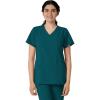Wink Scrubs for Women, W123, Classic V-Neck Tops with 2 Pockets(Caribbean Blue)