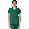 Wink Scrubs for Women, W123, Classic V-Neck Tops with 2 Pockets(Hunter Green)