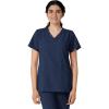 Wink Scrubs for Women, W123, Classic V-Neck Tops with 2 Pockets(Navy)