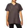 WonderWink Women’s Four Stretch Sporty V-Neck Scrub Top – XS-3XL, 3 Pockets, Eye Protection, Meets ANSI Z87.1(Pack of 1)(Pewter)