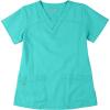 WonderWink Women’s Four Stretch Sporty V-Neck Scrub Top – XS-3XL, 3 Pockets, Eye Protection, Meets ANSI Z87.1(Pack of 1)(Surgeical Green)