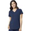 WonderWink Women’s Moto V-Neck Scrub Top(Navy)