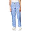 WonderWink Women’s Petite-Plus-Size Wonderwork Straight Leg Cargo Scrub Pant(Ceil Blue)