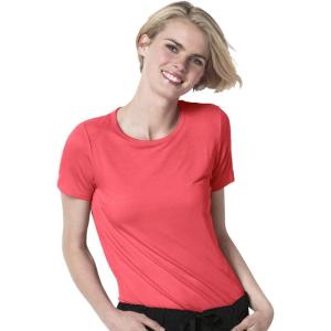 Layers Women’s Silky Knit Short Sleeve Tee(Papaya)