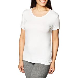 Layers Women’s Silky Knit Short Sleeve Tee(White)