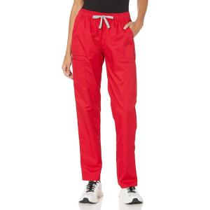 WonderWink Womens Convertible Slim Leg Cargo Pant(Red)