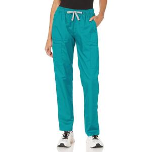 WonderWink Womens Convertible Slim Leg Cargo Pant(Teal Blue)