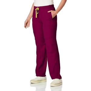 WonderWink Womens Four Stretch Cargo Scrub Pant(Purple Wine)