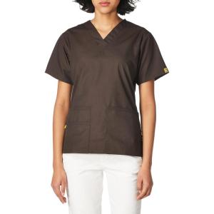 WonderWink Women’s Origins Bravo Scrub Top(Chocolate)