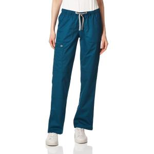 WonderWink Women’s Petite-Plus-Size Wonderwork Straight Leg Cargo Scrub Pant(Caribbean)