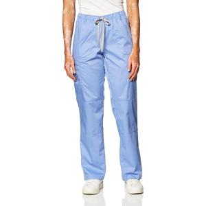 WonderWink Women’s Petite-Plus-Size Wonderwork Straight Leg Cargo Scrub Pant(Ceil Blue)
