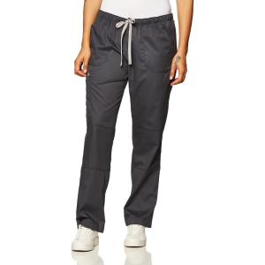 WonderWink Women’s Petite-Plus-Size Wonderwork Straight Leg Cargo Scrub Pant(Pewter)