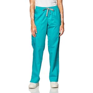 WonderWink Women’s Petite-Plus-Size Wonderwork Straight Leg Cargo Scrub Pant(Teal Blue)
