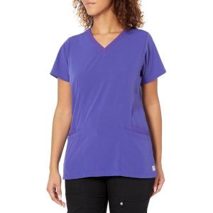 WonderWink Womens Women’s Flex Back V-Neck Scrub Top(Grape)