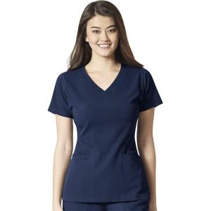 WonderWink Womens Women’s Flex Back V-Neck Scrub Top(Navy)