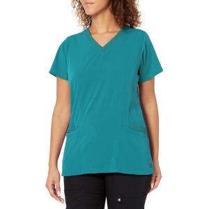 WonderWink Womens Women’s Flex Back V-Neck Scrub Top(Teal Blue)