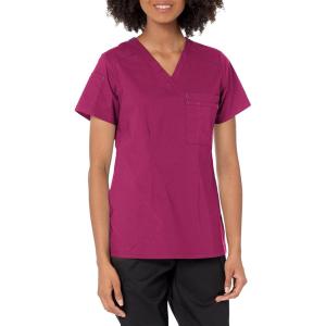 WonderWink Womens Women’s Joy V-nk Tuck-in TWomen’s Joy V-Nk Tuck-in T(Wine)