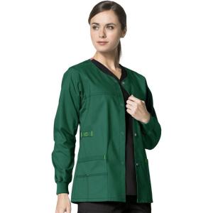 WonderWink Women’s Wonderflex Constance Snap Scrub Jacket(Hunter)