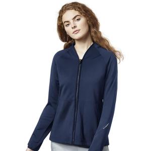WonderWink womens Fleece Full-zip Jacket(Navy)