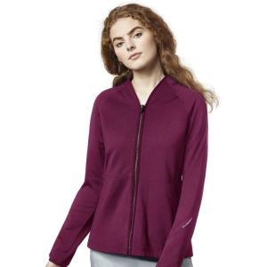 WonderWink womens Fleece Full-zip Jacket(Wine)