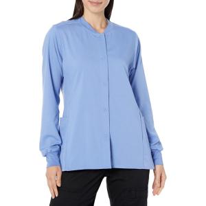 WonderWink womens Women’s Snap Front Warm-up Jacket(Ceil Blue)
