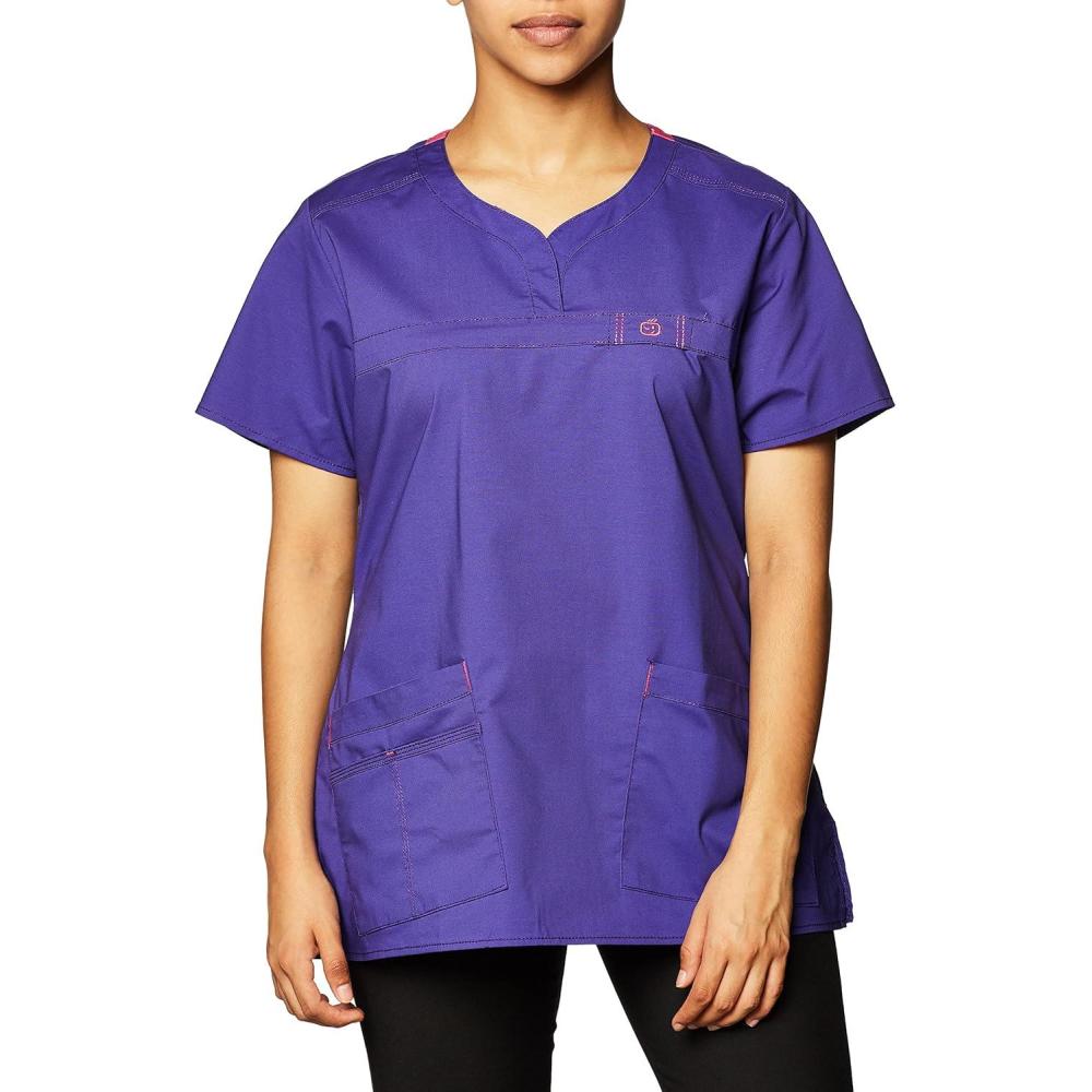 imageWonderWink Womens Wonderflex Patience Womens Scrub TopGrape