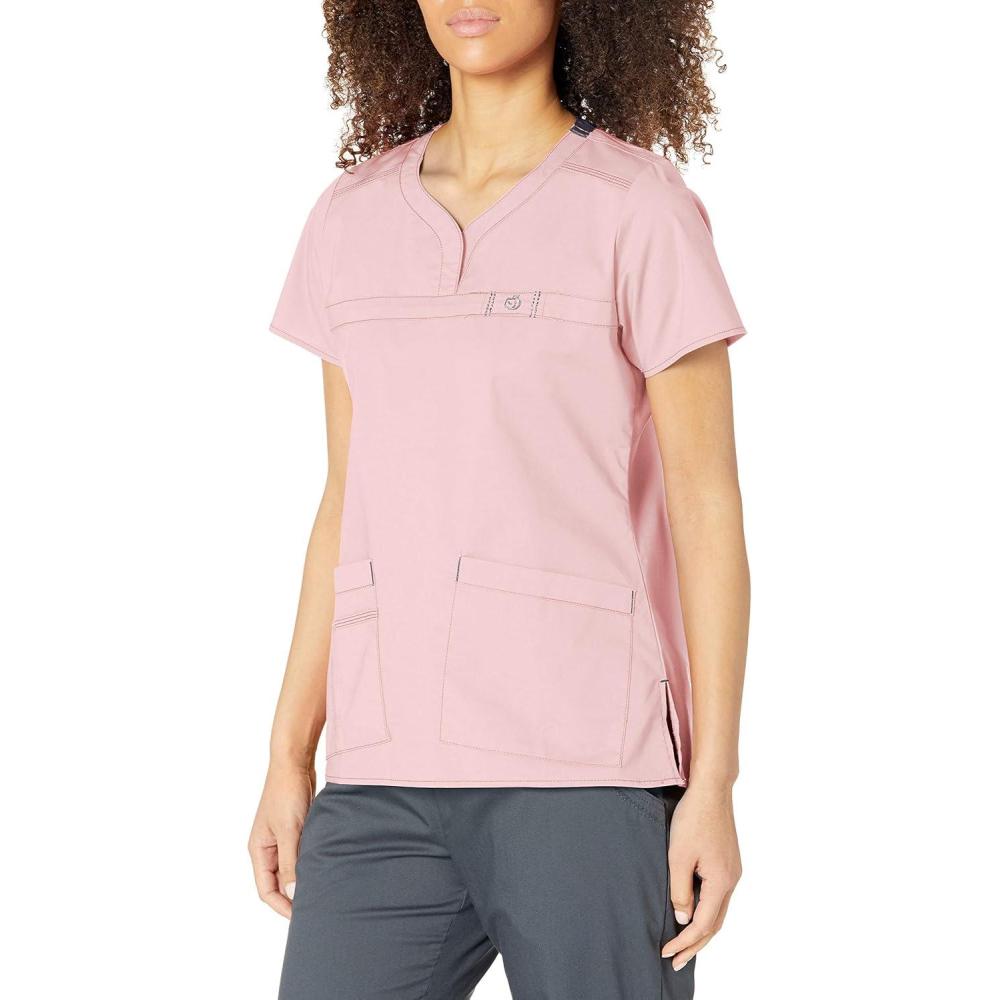 imageWonderWink Womens Wonderflex Patience Womens Scrub TopHot Pink