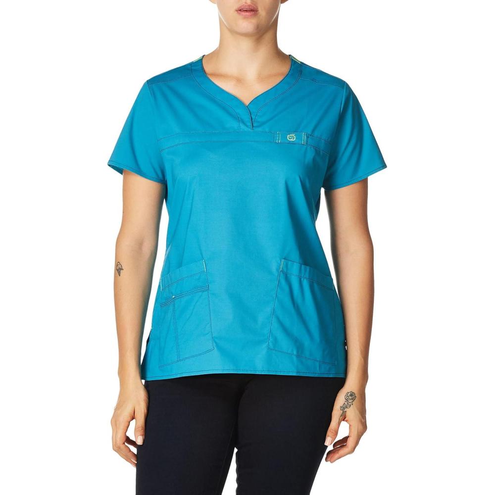 imageWonderWink Womens Wonderflex Patience Womens Scrub TopReal Teal